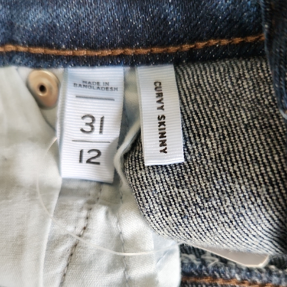 LOFT Dark Blue Skinny Curvy Jeans NWT - Picture 7 of 7